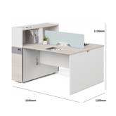 Dawn2-C Wooden Office Desk with Tall Partition Cabinet
